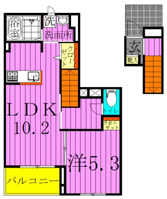 イー・ケー　ヴィラ 間取り図