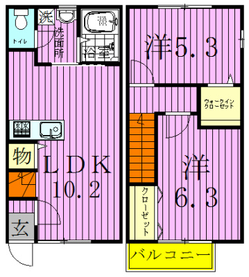 テラスハウス藤Ⅱ 間取り図