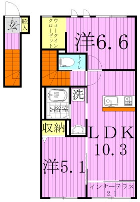 アルビア　～ULBEA～ 201号室 間取り
