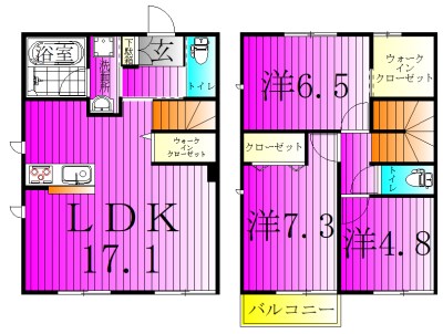 エルメゾン五香西 101号室 間取り