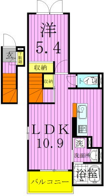 ソレアード南流山 205号室 間取り