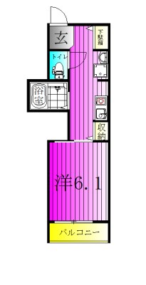 MELDIA松戸Ⅳ 202号室 間取り
