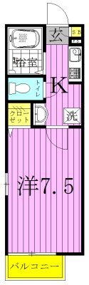 テロワール南柏 101号室 間取り