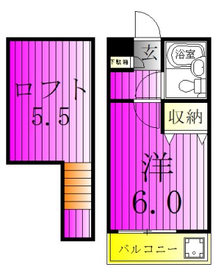 ジュネパレス新松戸第13 203号室 間取り
