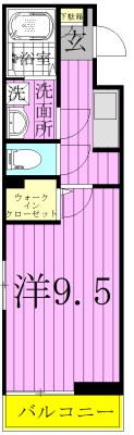 ルミナス 104号室 間取り