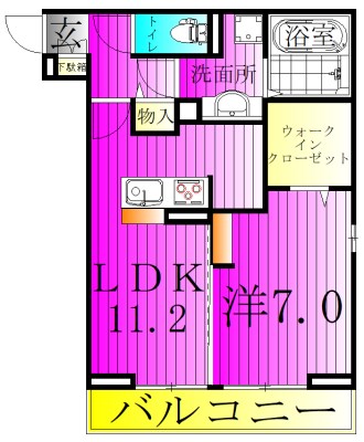 フェリシア 202号室 間取り
