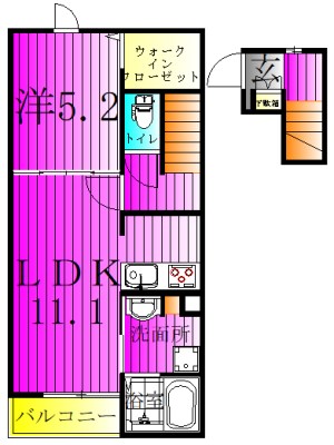 ペルル・ジェモー 202号室 間取り