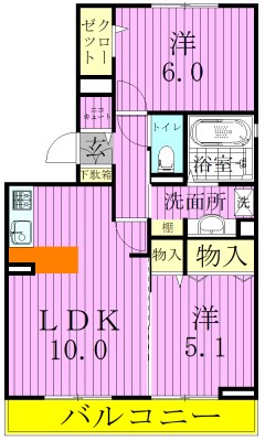 プレミールＢ 203号室 間取り