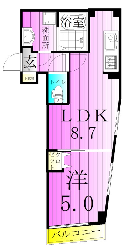 Bloom竹の塚 間取り図