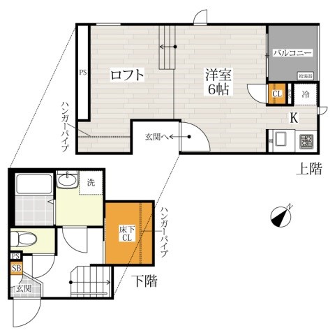 CB柏リアン 202号室 間取り