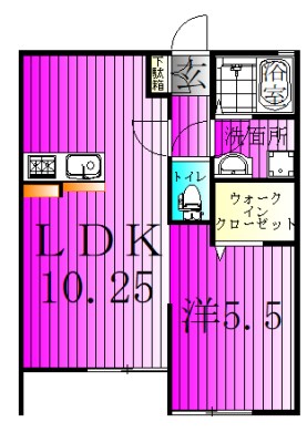 シェル・エトワール 102号室 間取り