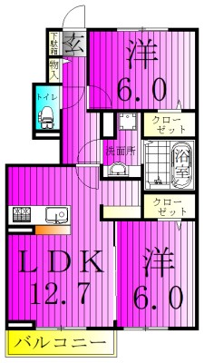 ル・グランⅢ 103号室 間取り