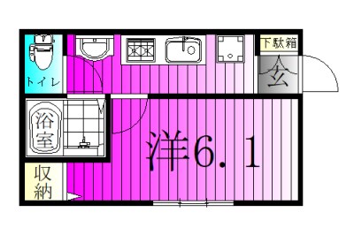 アイコート鎌ケ谷 104号室 間取り