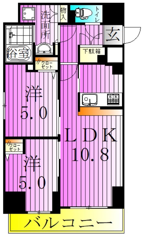 プレール・ドゥーク南千住 間取り図