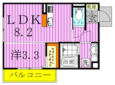VILLETTA 201号室 間取り