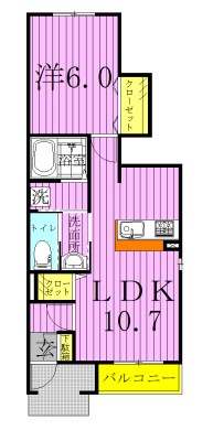 ベル・ポルテ 103号室 間取り
