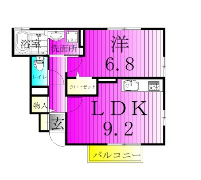 エスポワールⅣ 101号室 間取り