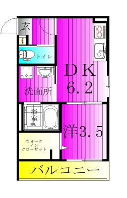 アリビオ新松戸 202号室 間取り