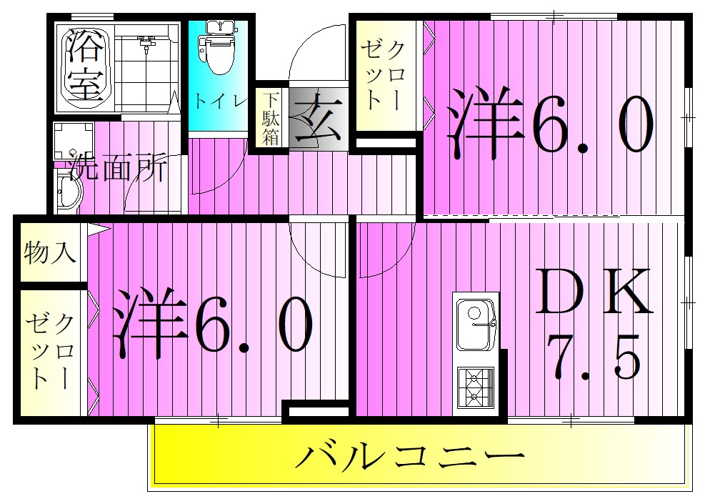 ソレイユ 間取り図