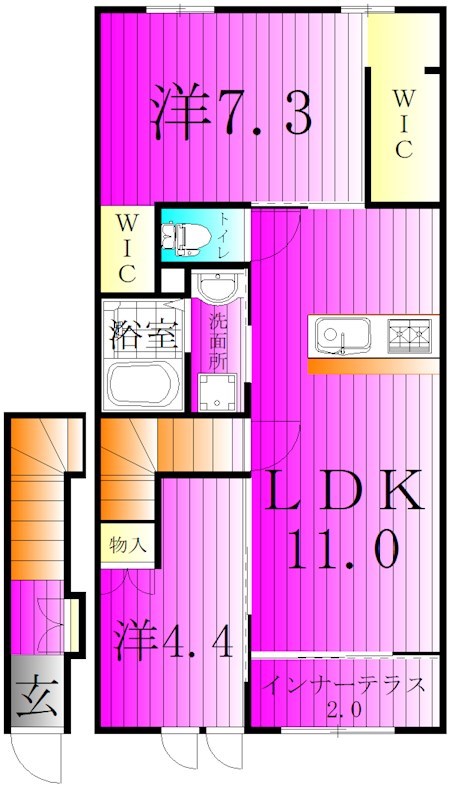 知庵～ちあん～ 202号室 間取り