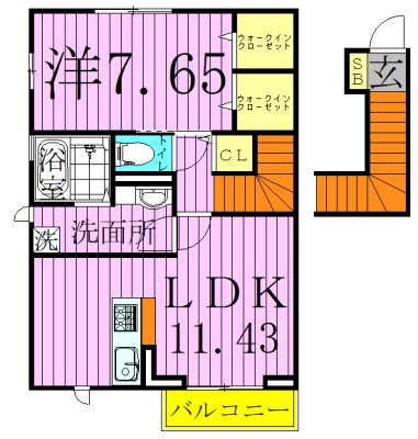 シャルマン梅島  間取り図