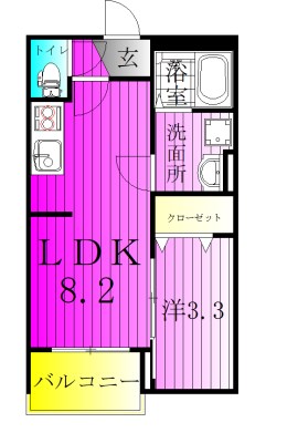 robot home 根本B 102号室 間取り