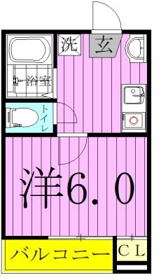 BlueTerrace松戸 102号室 間取り