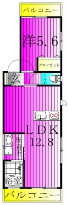 サンライズ天王台 301号室 間取り