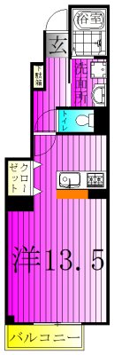 ラフレシールＢ 102号室 間取り