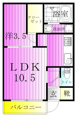 コンフォート青井Ⅱ 間取り図