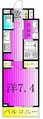 スカイガーデン 202号室 間取り