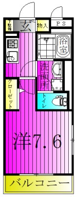 ラ・ポーズ 401号室 間取り