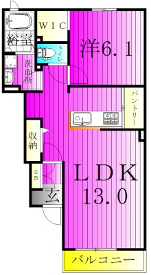 アジャート　ビブレⅠ 103号室 間取り