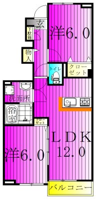 ブライトスクエアⅡ 103号室 間取り