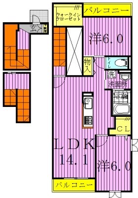 ニューサンモール・アゼリアＡ 301号室 間取り