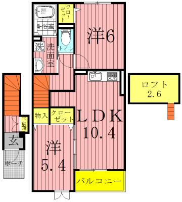 ブリリアントガーデンアゼリアＢ 203号室 間取り
