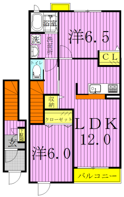 アルカディアＢ 202号室 間取り