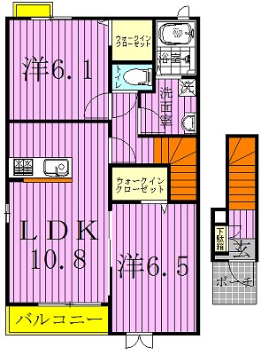 アリエッタ柏 203号室 間取り