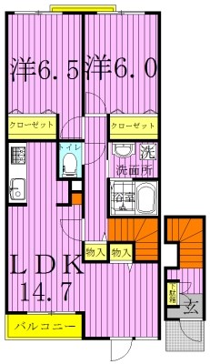 リシュ　ボワ 202号室 間取り