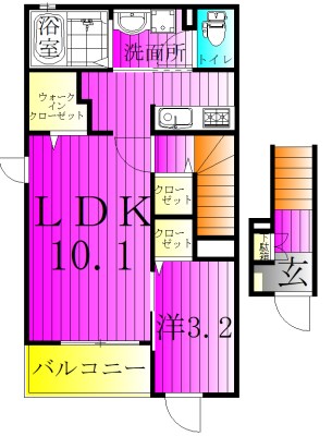 ウエストヒルＡ 201号室 間取り