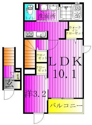 ウエストヒルＡ 202号室 間取り