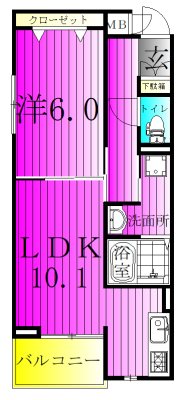 ブライト　セゾン 206号室 間取り
