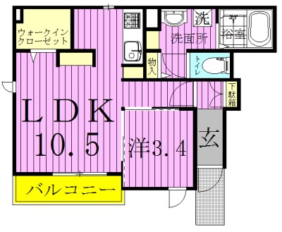 キュート＆コージーⅠ 101号室 間取り
