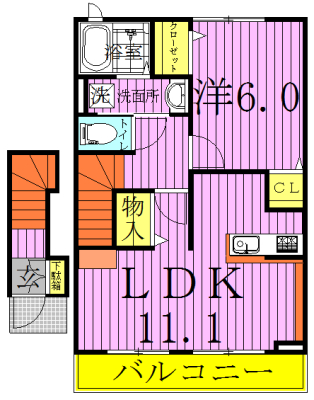 レジデンス亀甲台 202号室 間取り