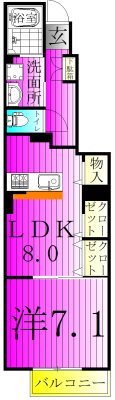 オースティンハウスⅢ 104号室 間取り