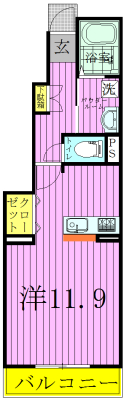 コリーヌ・アビタシオン 105号室 間取り