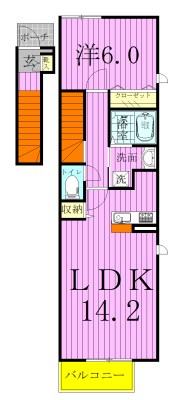 セントラーレ　パルク壱番館 201号室 間取り