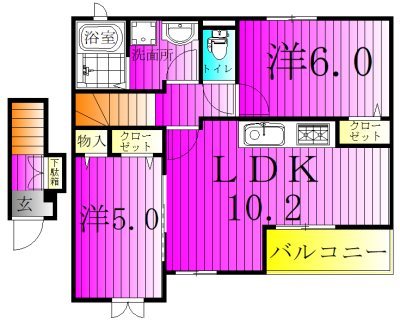 フィオーレ　モリ 202号室 間取り