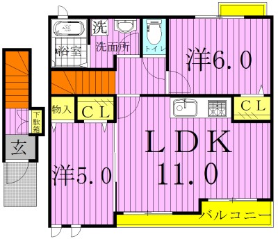 サニーメゾンⅢ 202号室 間取り