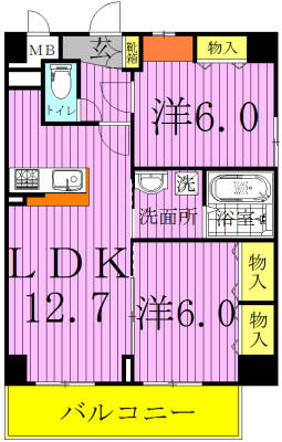 エターナルコートおおたかの森 302号室 間取り